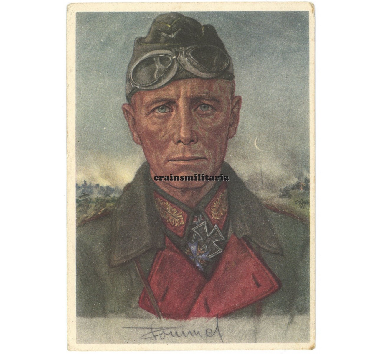 Crain's Militaria - Erwin Rommel - Willrich postcard